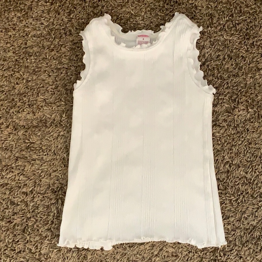 Gymboree Vintage White Ribbed Tank Top